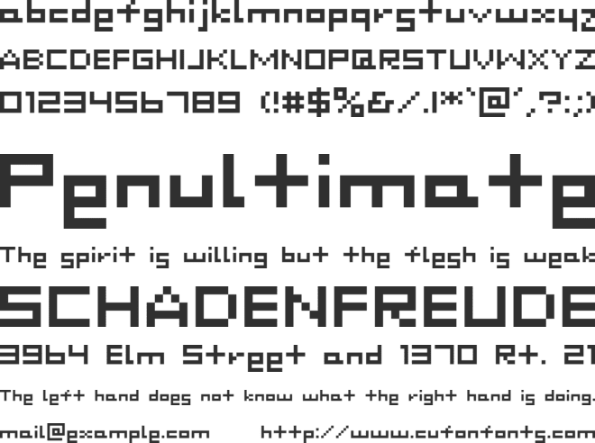 DustDot font preview