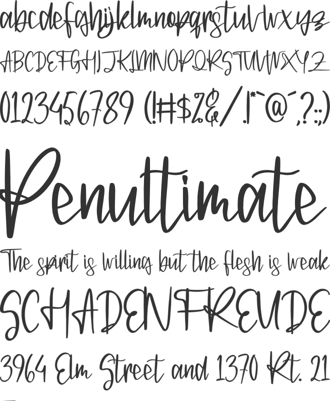 Lightshoot font preview