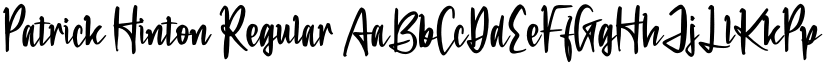 Patrick Hinton Regular font