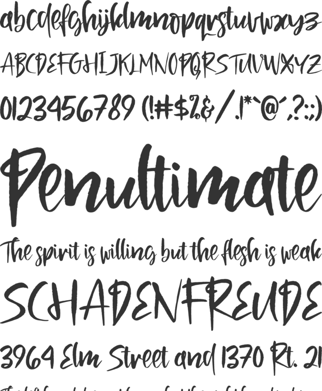 Wonderful Rendola font preview