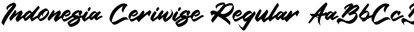 Indonesia Ceriwise Regular font