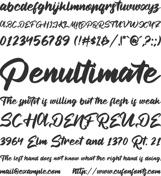 The California Hustle font preview
