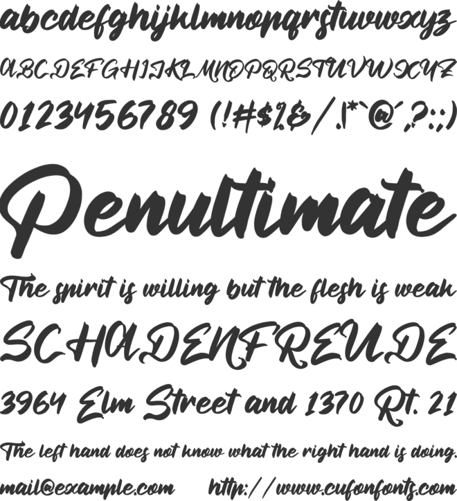 The California Hustle font preview