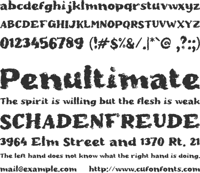 b Brown Chocolate font preview