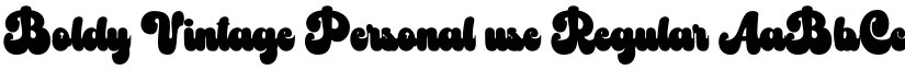 Boldy Vintage Personal use Regular font