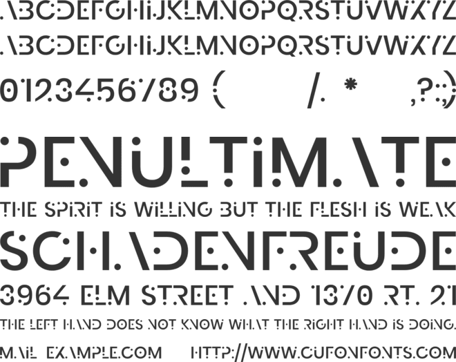 EkorsNonCommercial font preview