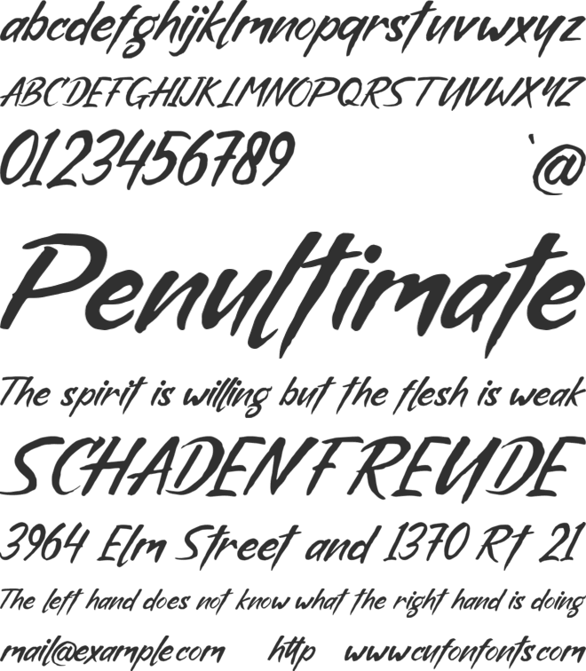Crazy Xeon font preview