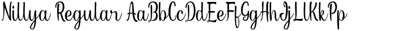 Nillya Regular font