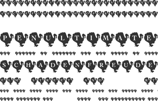 KR Turkey Time font preview