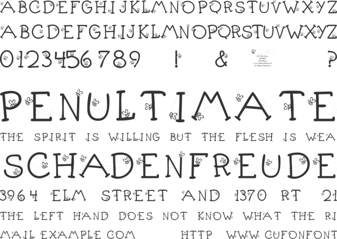 KR Little Buzz font preview