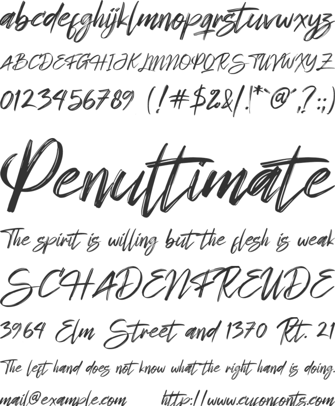 Tametogde font preview