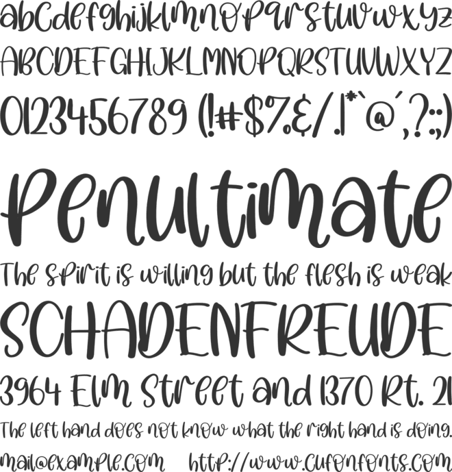 Lombok Beach font preview