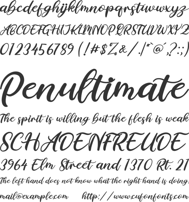 Aprilisa font preview