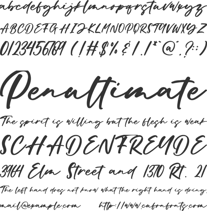 Parisian Packaging font preview