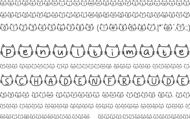 Meows Nepil font preview