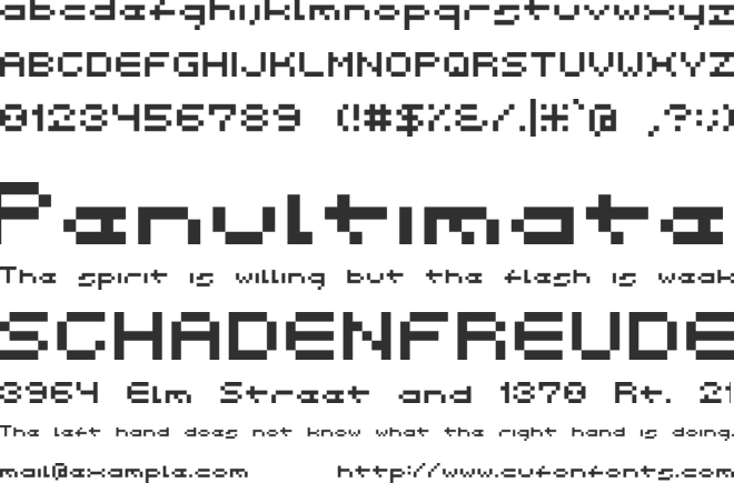 Spacebit font preview