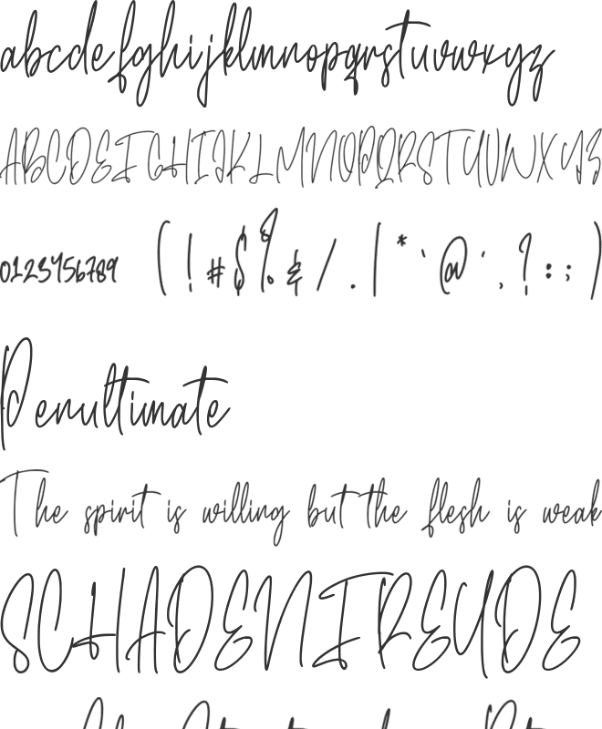 Weatherglass font preview