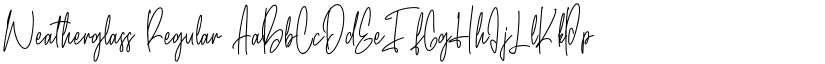 Weatherglass Regular font