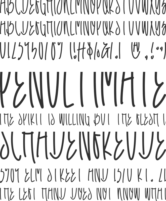 Unicorn Tall font preview