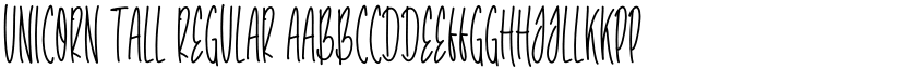Unicorn Tall Regular font