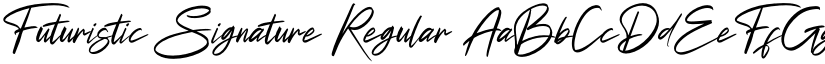 Futuristic Signature Regular font