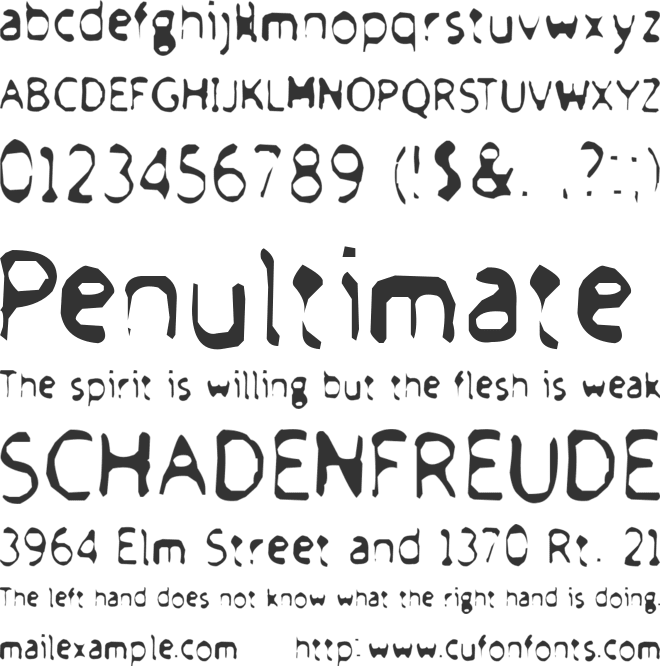 Froufrou font preview