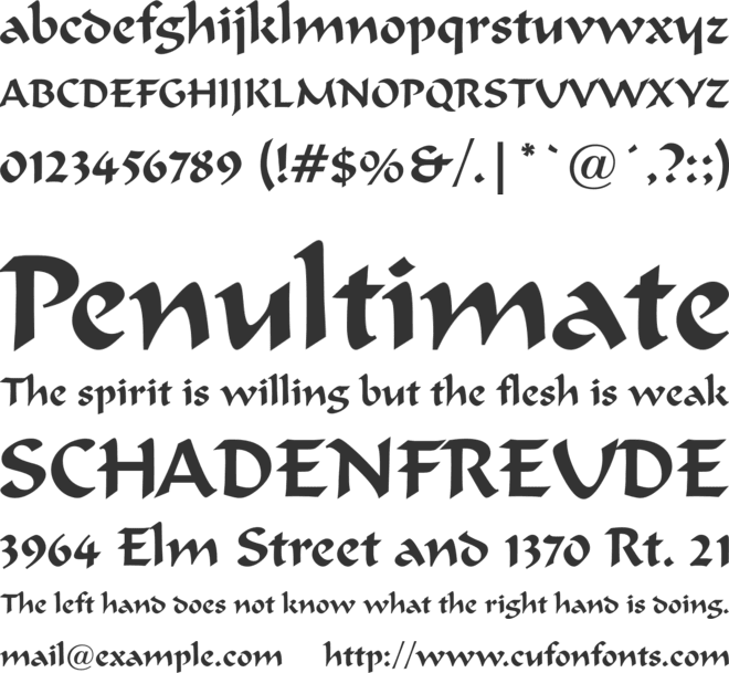 FormalScrp421 BT font preview