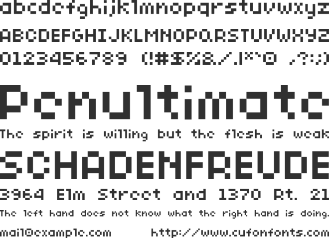 SG10 font preview