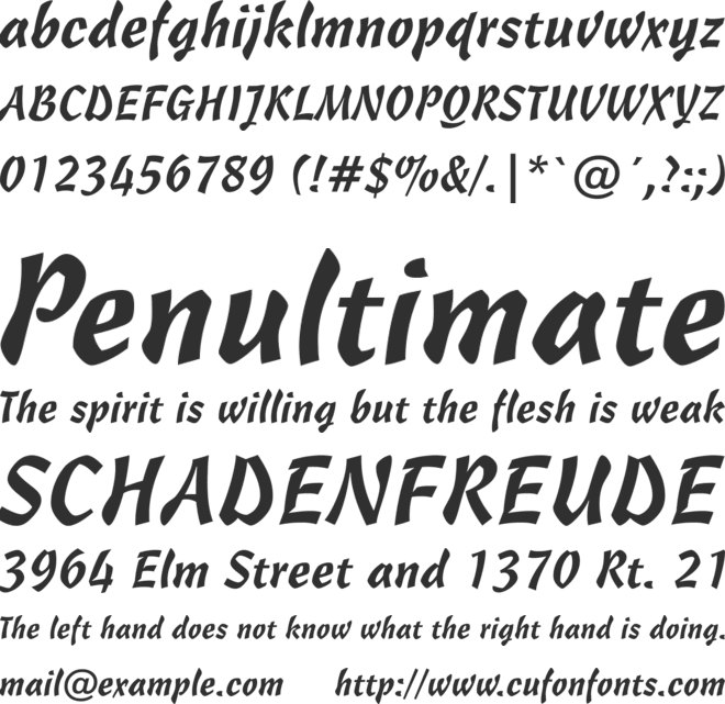 Freehand471 BT font preview
