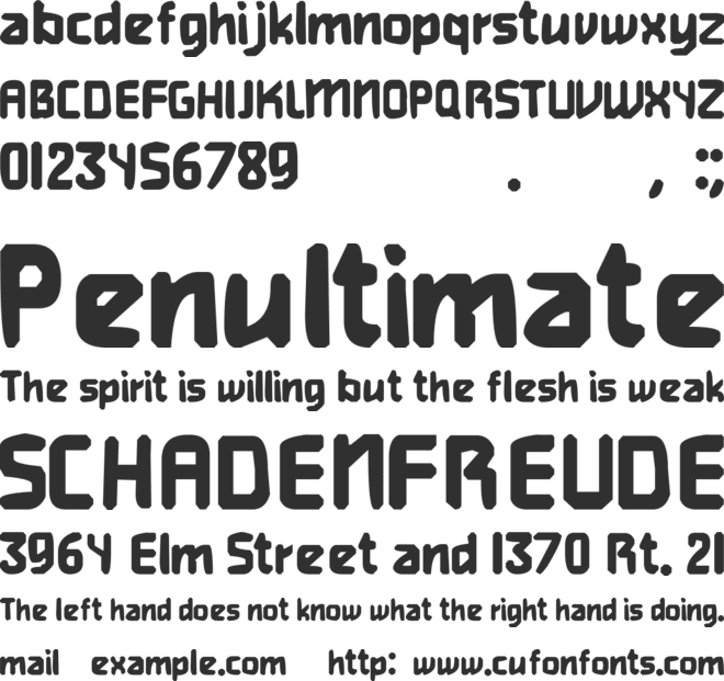 Heavy Weight Gamer font preview