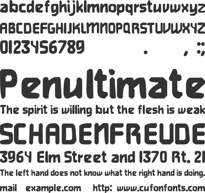 Heavy Weight Gamer font preview