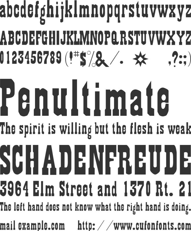 Gambler font preview