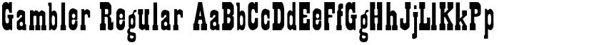 Gambler Regular font