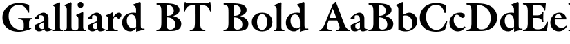 Galliard BT Bold font