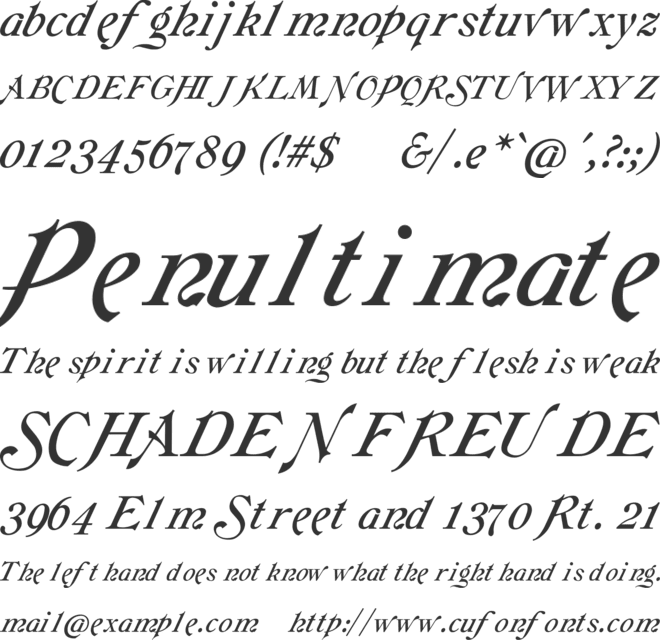 Galathea font preview