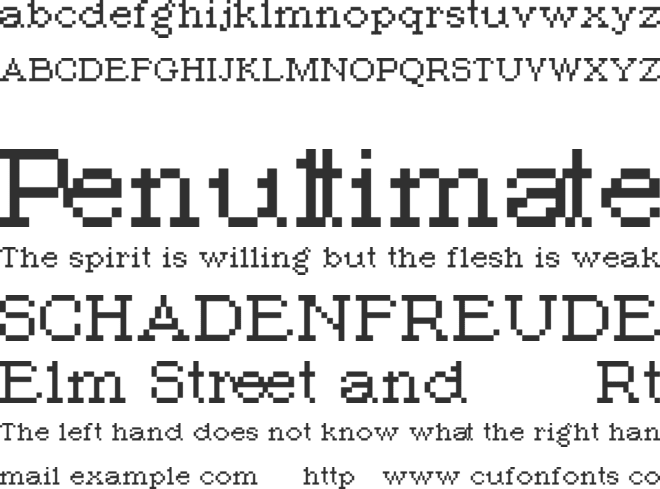 PIXroma_8 font preview