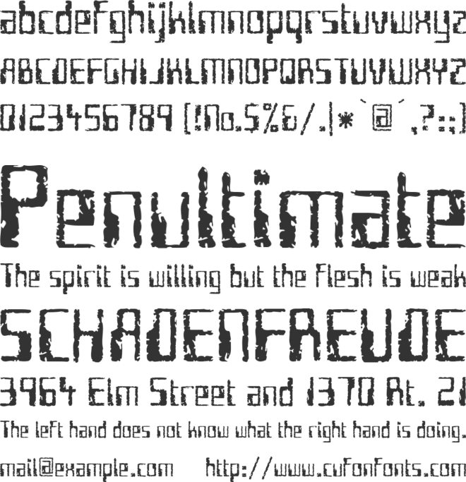 Future Imperfect font preview