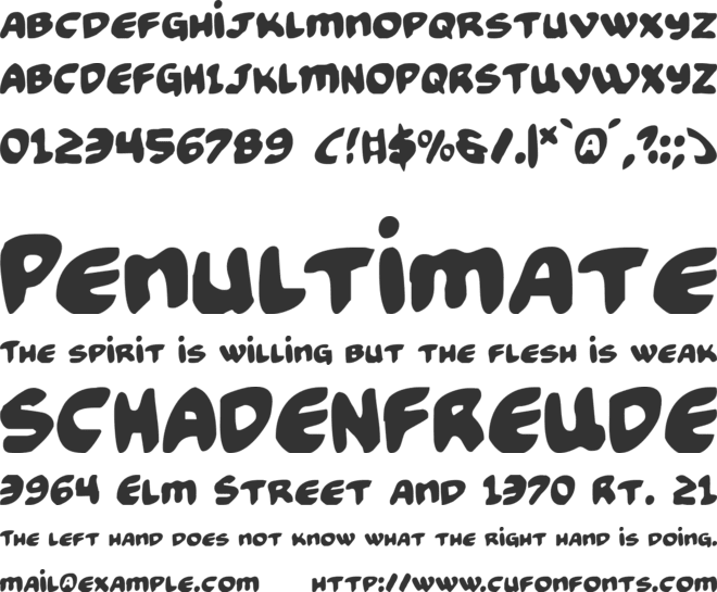 Funny Pages font preview