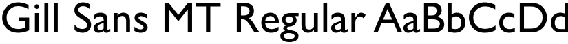 Gill Sans MT Regular font