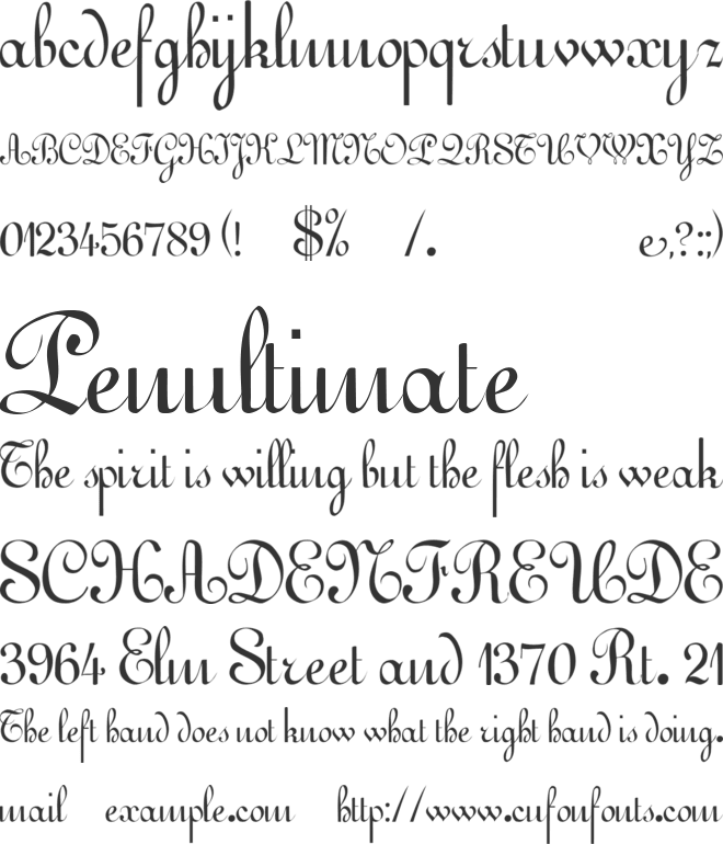 Gessele font preview