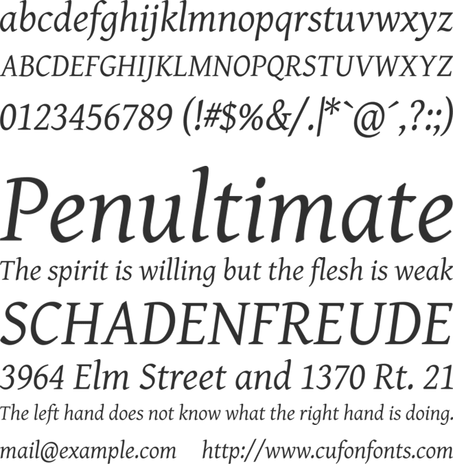 GentiumAlt font preview
