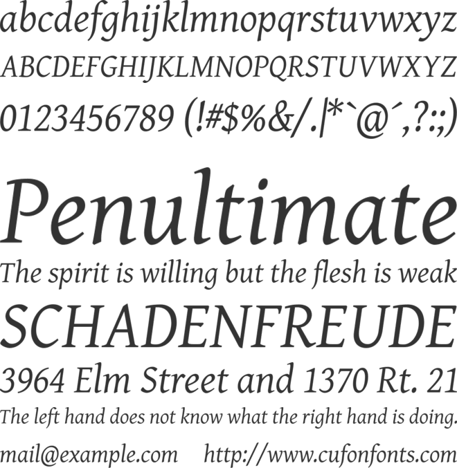 GentiumAlt font preview