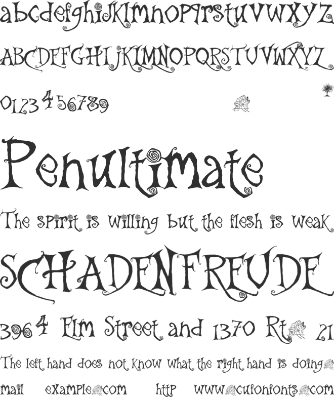 the Gingerbread House font preview