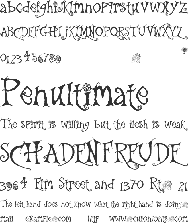 the Gingerbread House font preview