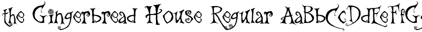 the Gingerbread House Regular font