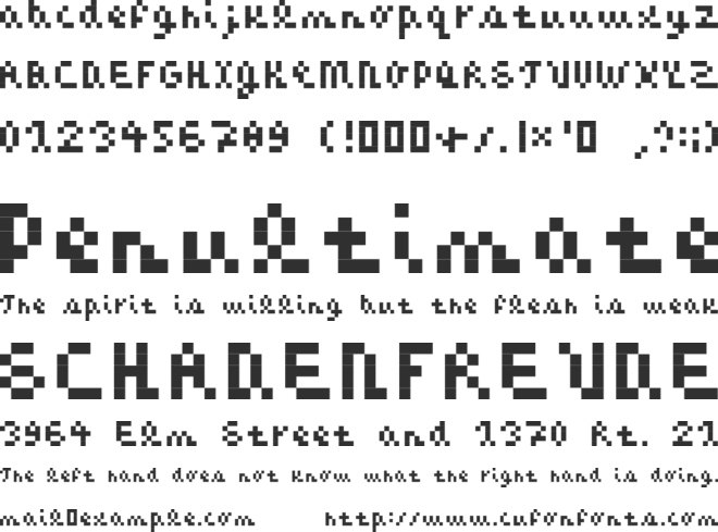 CaZOOM font preview