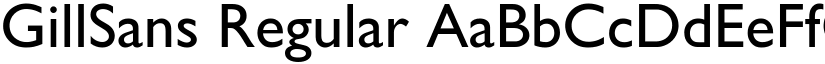 GillSans Regular font
