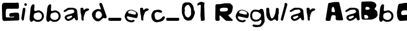 Gibbard_erc_01 Regular font
