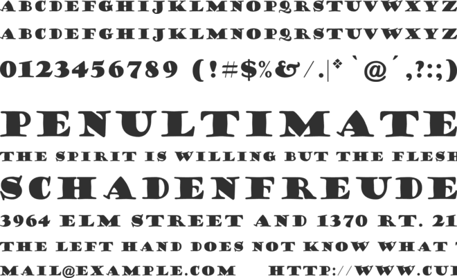 Goudy Stout font preview