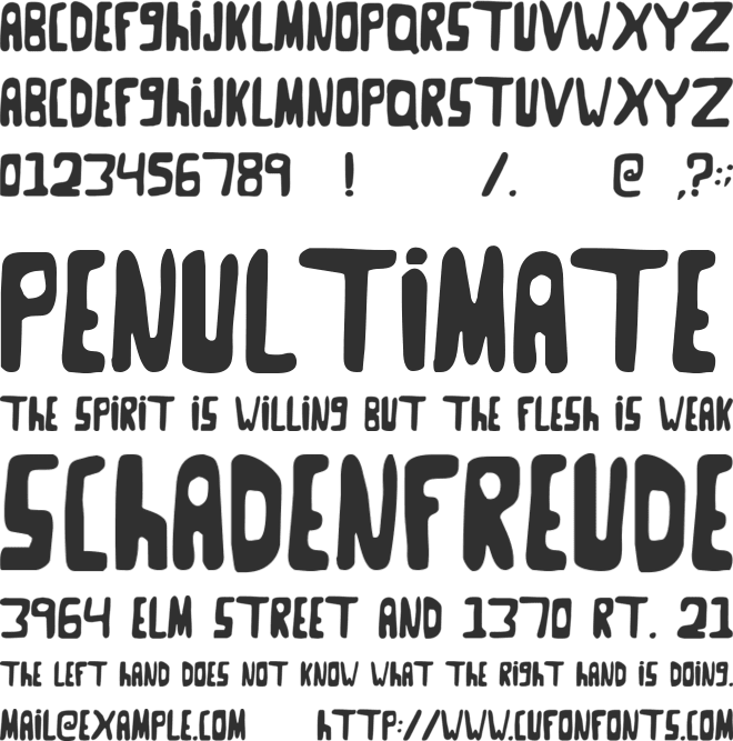 Goose Neck font preview